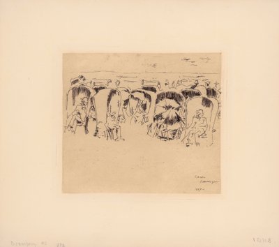 Scheveningen, Windstühle am Strand, 1887 von Walter Richard Sickert